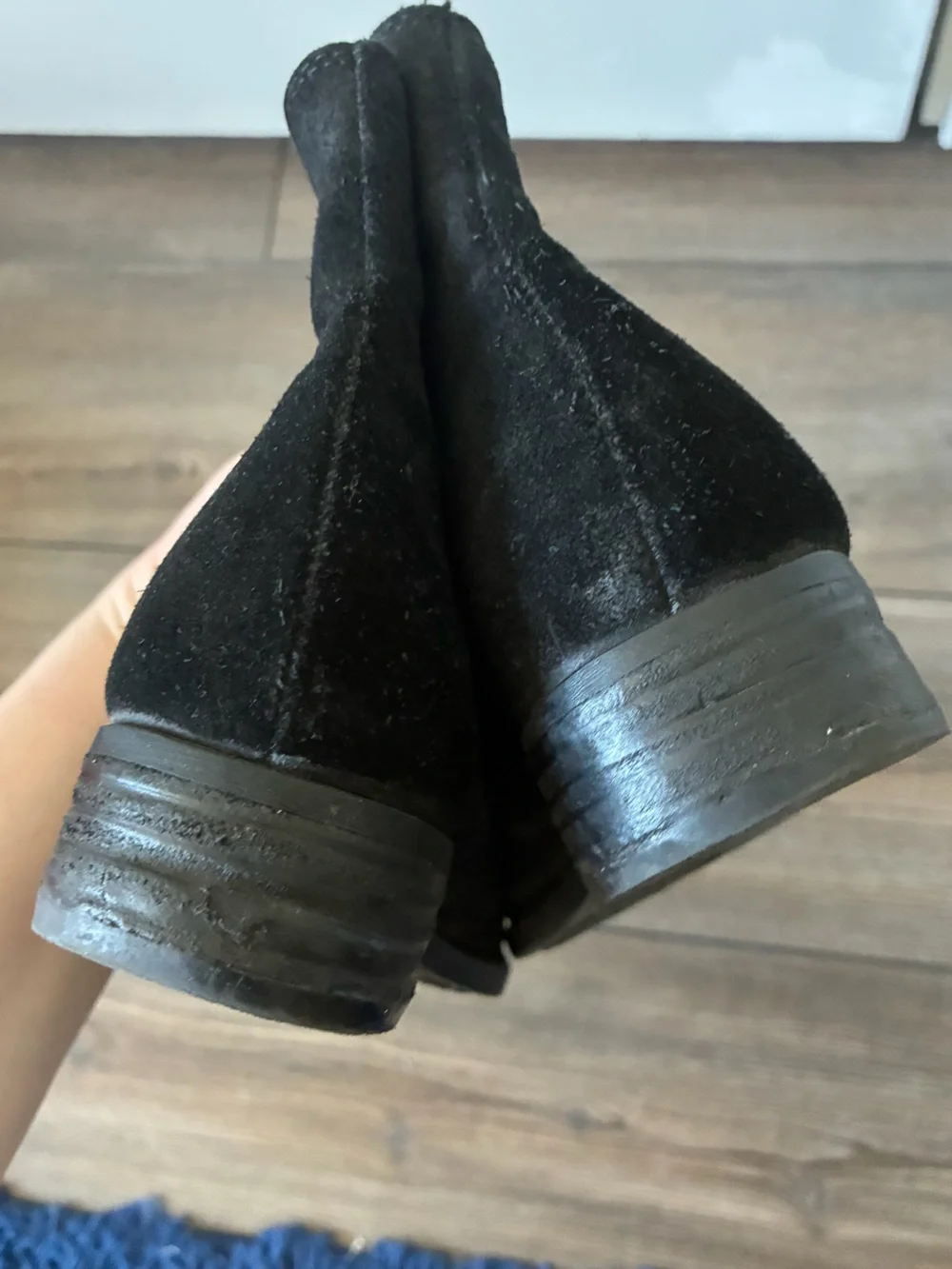 Born black suede Chelsea boots size 9.5
